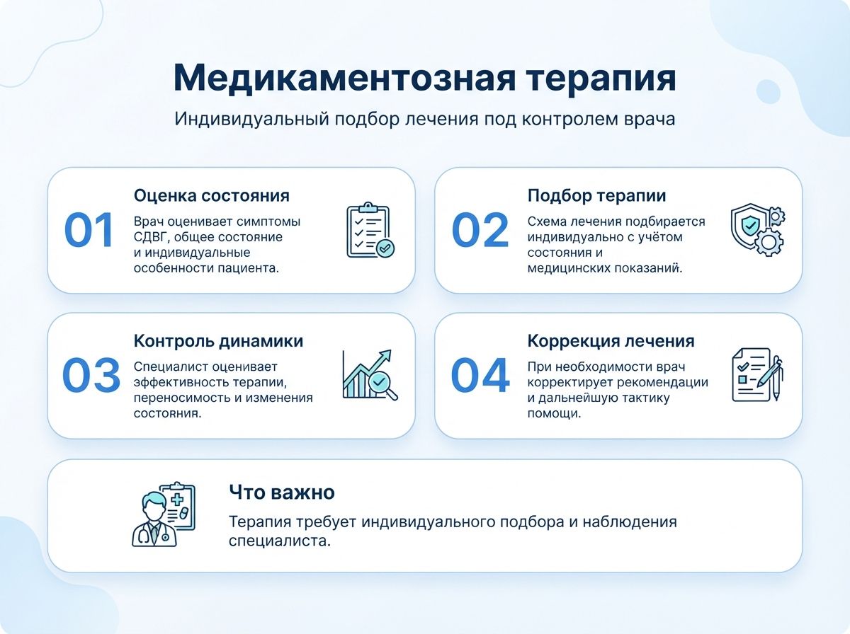 Лечение СДВГ в Белебее у детей и взрослыхинфографика